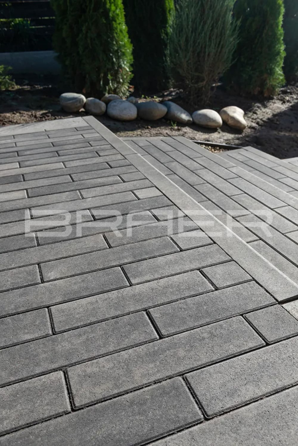 Фото Плитка тротуарная BRAER Ригель 2.0 Color Mix Ночь 320*80*60 мм