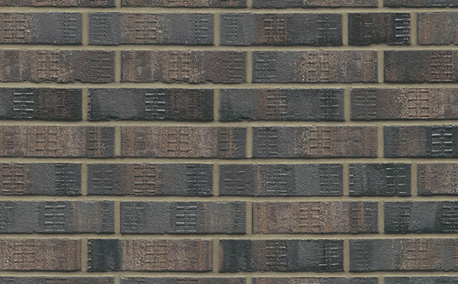 Фото Кирпич клинкерный Muhr 15F Schwarz-bunt Edelglanz bes. Fuss., Spar NF, 240*55*71 мм