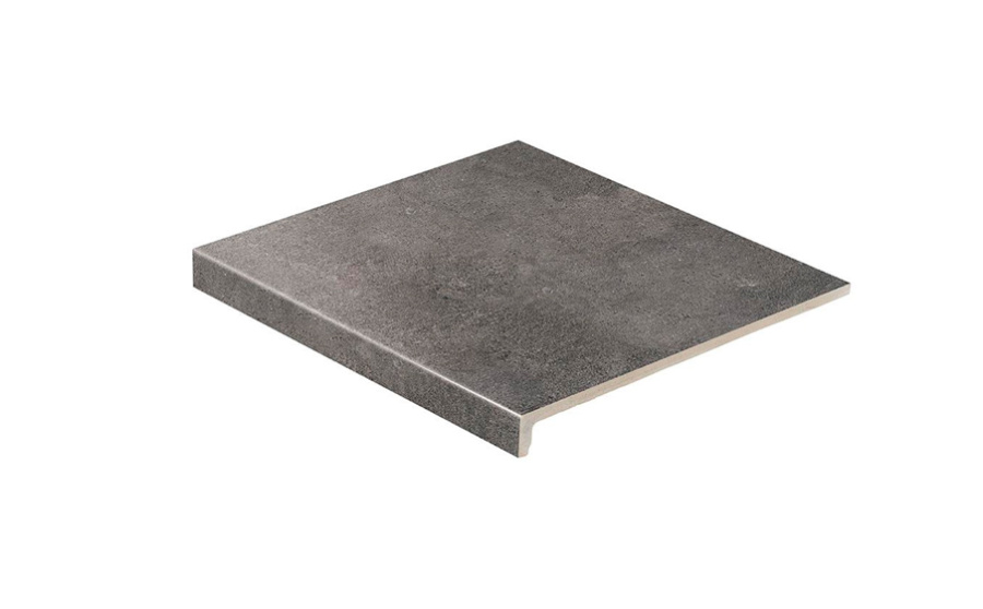 Фото Клинкерная ступень прямоугольная рядовая Loftstufe Stroeher Zoe 973 anthracite 294х340х35х11 мм