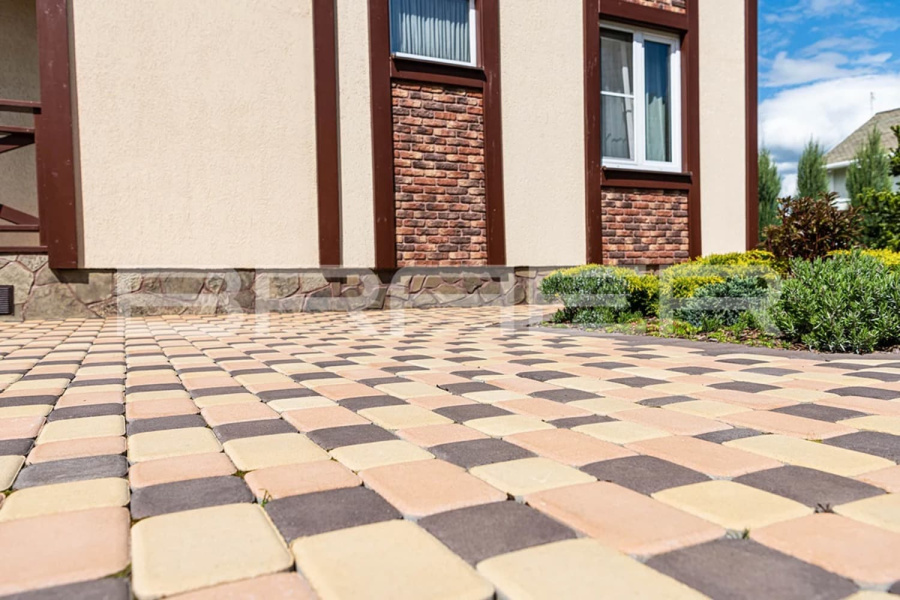 Фото Плитка тротуарная BRAER Классико коричневый