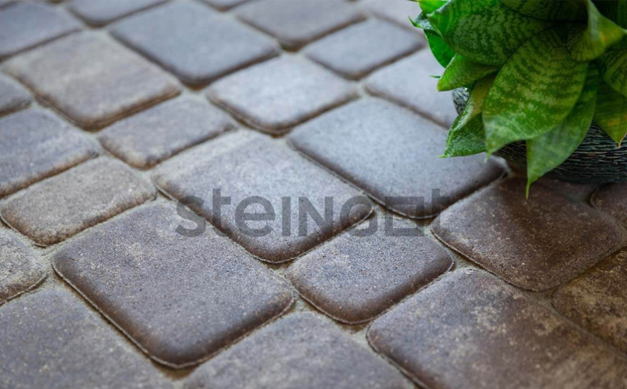 Фото Плитка тротуарная Steingot Колормикс, Классика, Бурый камень (Stein Brown), комплект 3 шт, толщина 60 мм