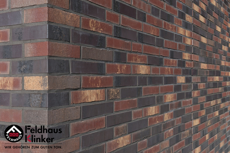 Фото Клинкерная плитка под кирпич Feldhaus Klinker NF 14 R384 ferrum liso 240*71*14 мм