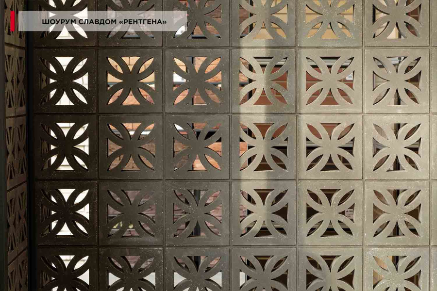 Фото Декоративный бриз-блок Mesterra Кобого / Cobogo 0201, черный, 250*250 мм