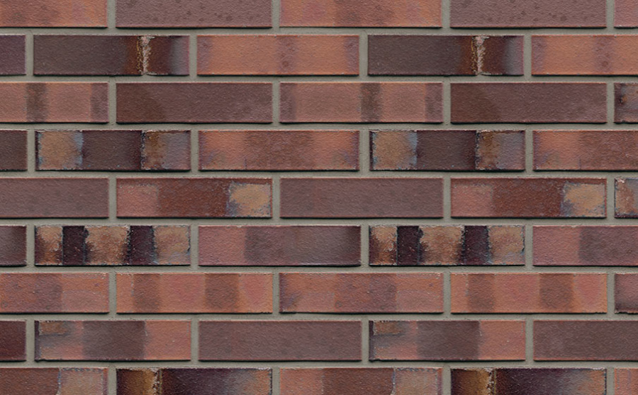 Фото Кирпич клинкерный Muhr 04S Rotbraun-bunt Spezial гладкий, 290*60*71 мм