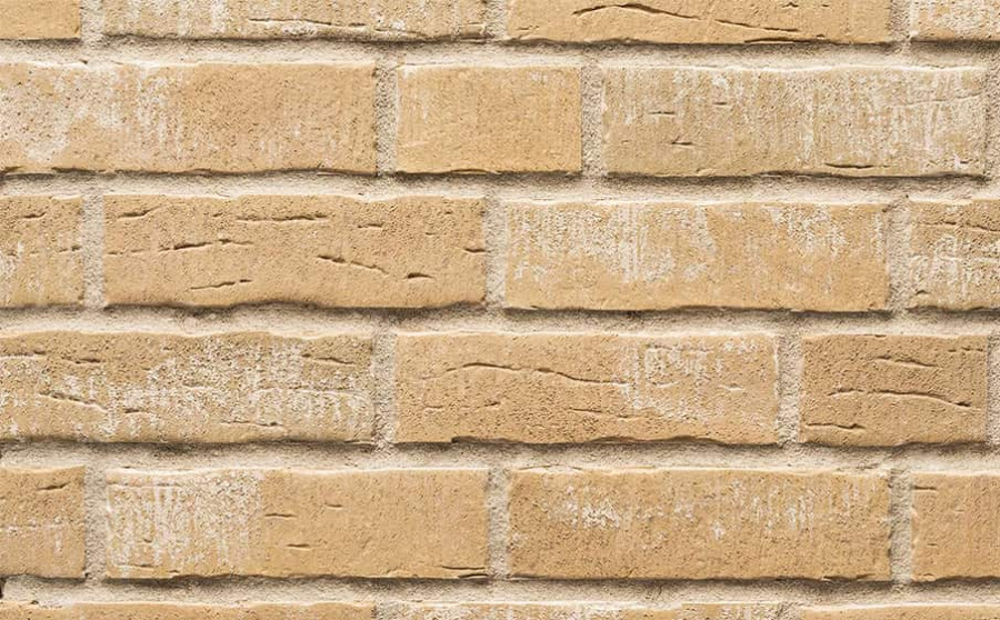 Фото Клинкерная плитка под кирпич Stroeher Steinlinge 371 silberbeige рельефная NF14, 240*71*14 мм