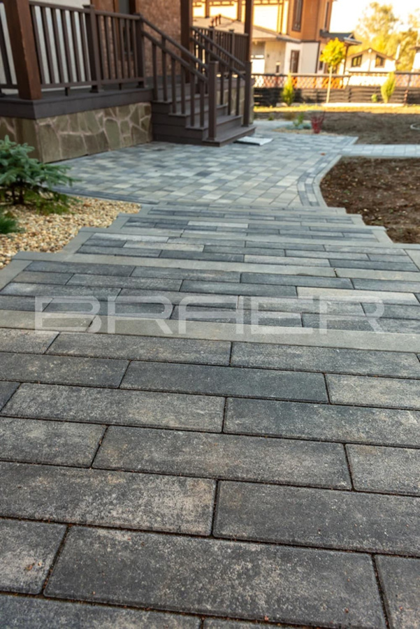 Фото Плитка тротуарная BRAER Ригель 2.0 Color Mix Ночь 320*80*60 мм