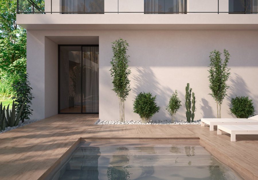Фото Керамогранит Gres Aragon Marble Travertino Beige 597*297*10 мм