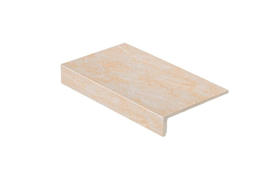 Фото Клинкерная ступень прямоугольная Stroeher Keraplatte Roccia 833 corda 294х175х52х10 мм
