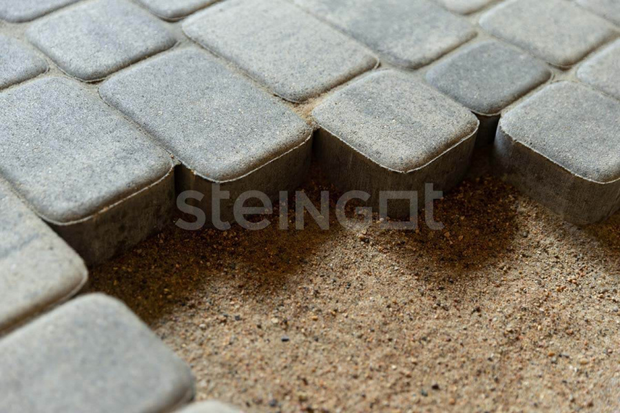 Фото Плитка тротуарная Steingot Колормикс, Классика, Серебристый камень (Stein Silver), комплект 3 шт, толщина 60 мм