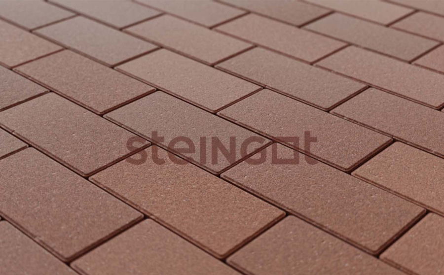 Фото Плитка тротуарная Steingot Моноцвет, Прямоугольник, коричневый, 200*100*40 мм