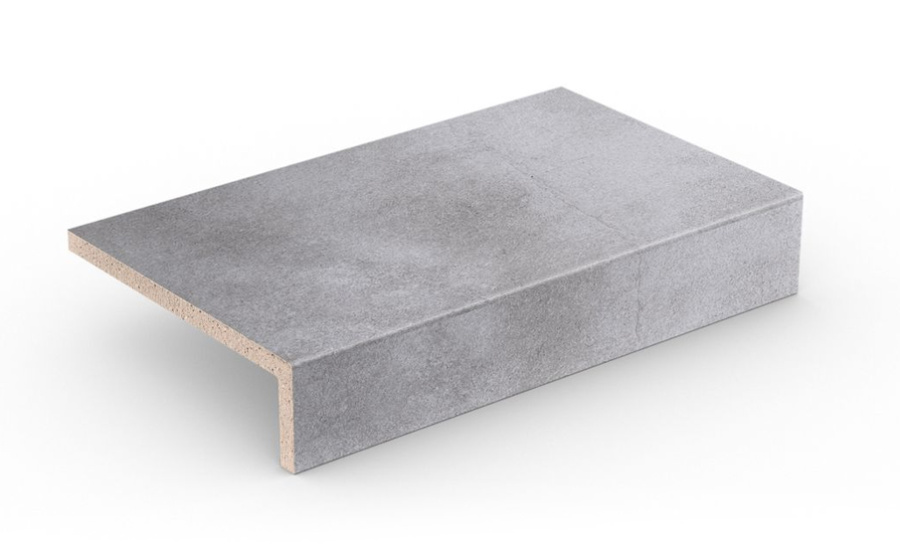 Фото Клинкерная ступень прямоугольная Stroeher Keraplatte Aera, 705 beton, 294х175х52х10 мм
