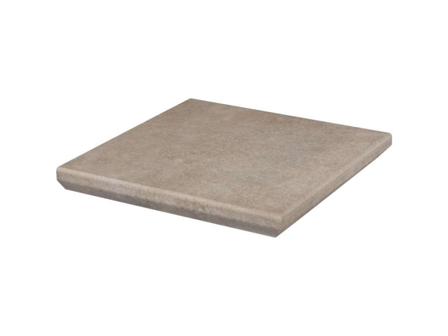 Фото Клинкерная угловая ступень с капиносом Paradyz Viano, Beige, 330*330*11 мм