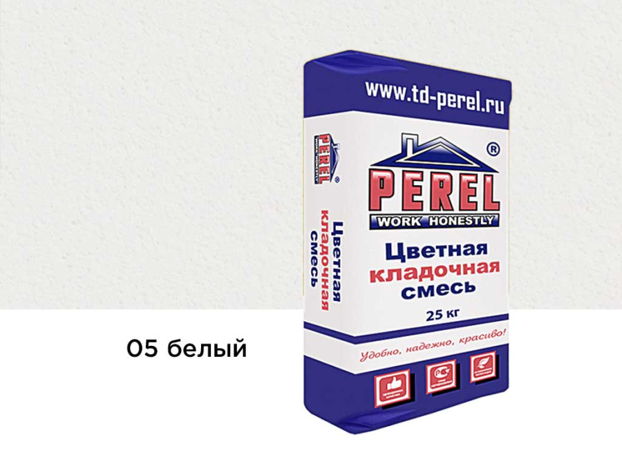 Фото Цветная кладочная смесь Perel VL 0205 белый, 25 кг
