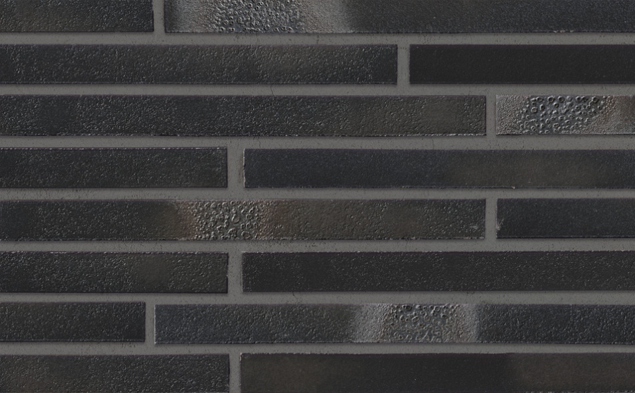Фото Клинкерная плитка под кирпич Stroeher Riegel 50, 456 schwarz-blau, 490*40*14 мм