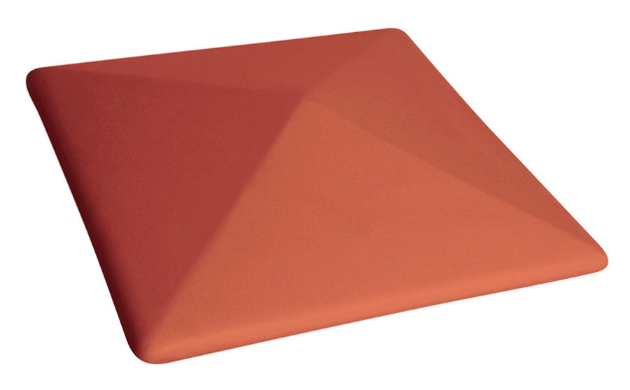Фото Клинкерный заборный оголовок King Klinker 01 Ruby red, 310*310*80 мм
