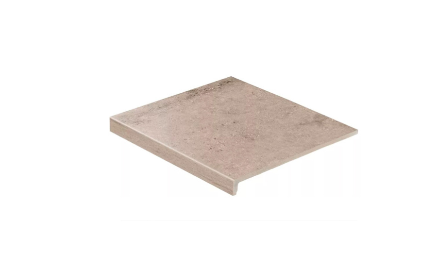 Фото Клинкерная ступень прямоугольная рядовая Stroeher Loftstufe Gravel Blend 964 taupe 294х340х35х11 мм