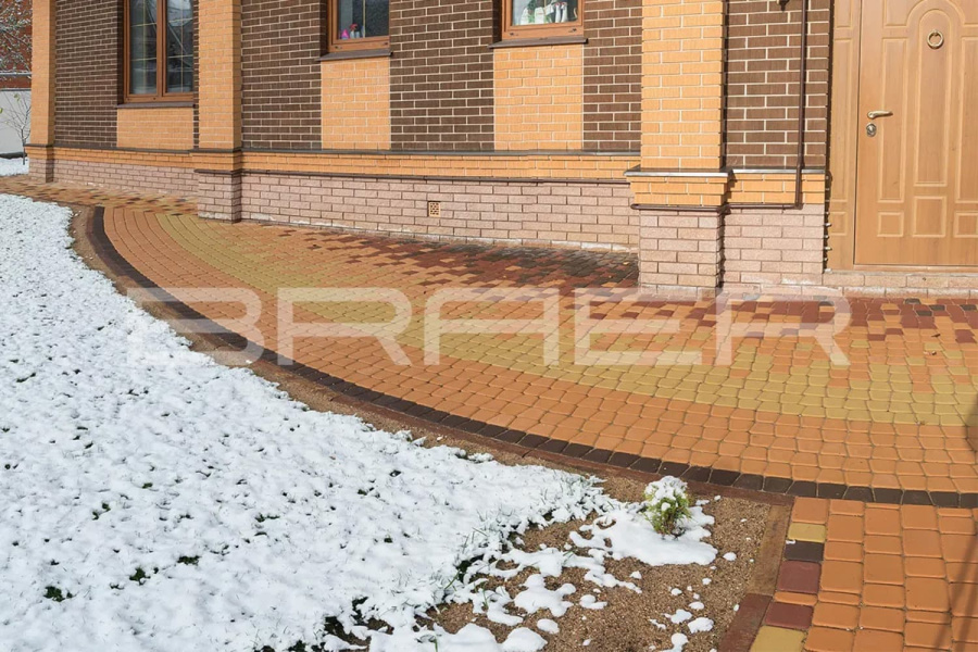 Фото Плитка тротуарная BRAER Классико коричневый