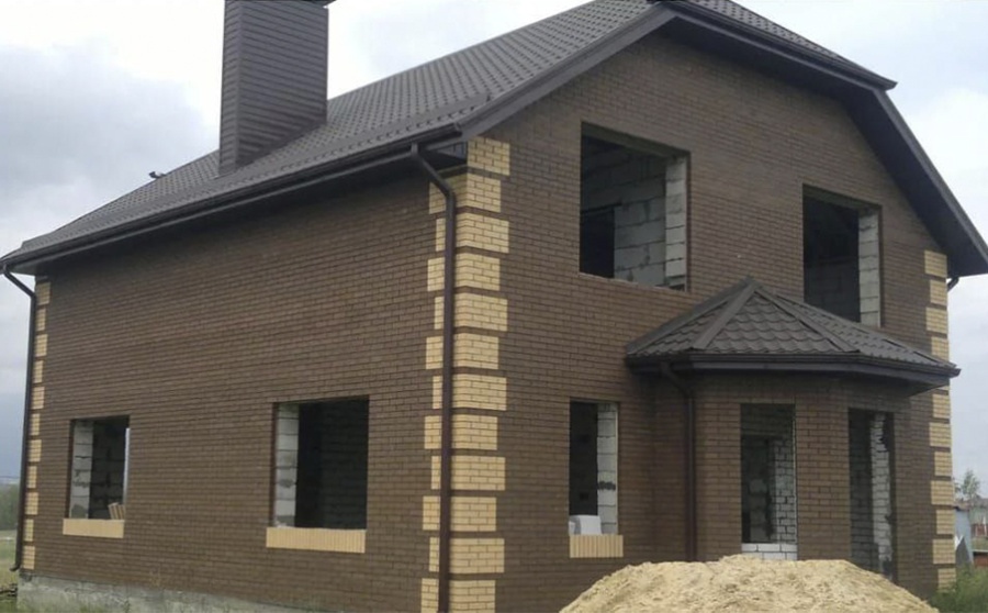 Фото Кирпич облицовочный Кротовский КЗ Классика Шоколад 250*85*65 мм