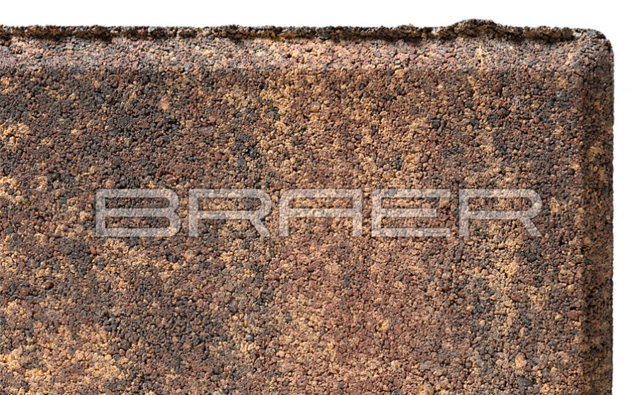 Фото Плитка тротуарная BRAER Прямоугольник Color Mix Мальва, 200*50*60 мм