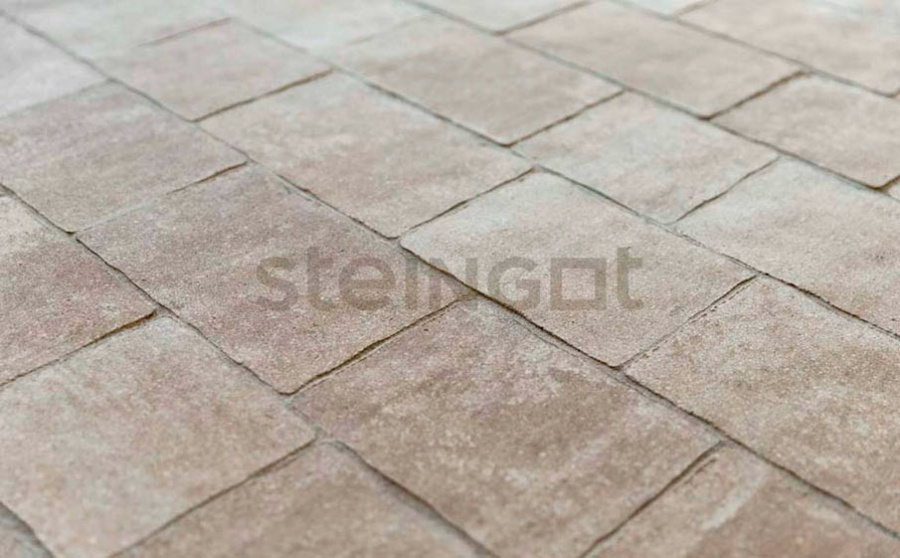 Фото Плитка тротуарная Steingot Колормикс, Старый город, Травертин (Travertin), комплект 3 шт, толщина 60 мм