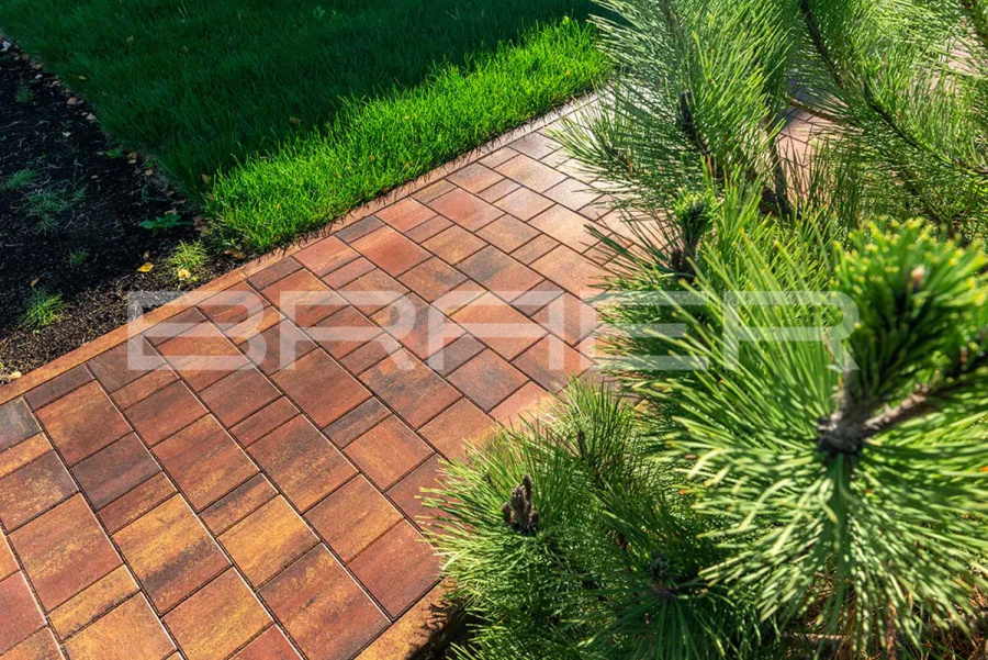 Фото Плитка тротуарная BRAER Старый город Ландхаус Color Mix тип 3 Мальва, толщина 60 мм