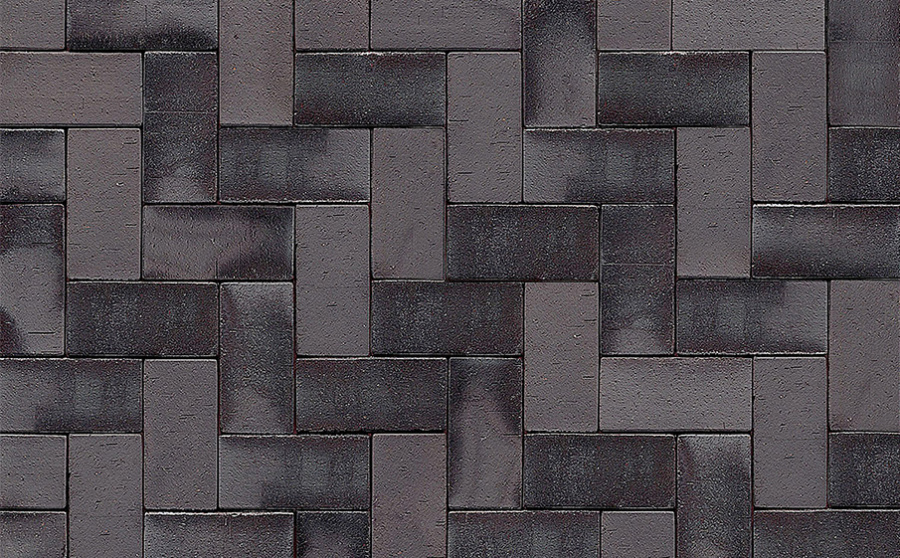 Фото Клинкерная брусчатка Westerwaelder Klinker PK815 Schwarz-bunt Edelglanz, 200*100*52 мм