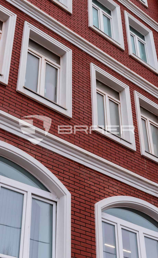 Фото Кирпич BRAER бордо гладкий, 250*120*65 мм