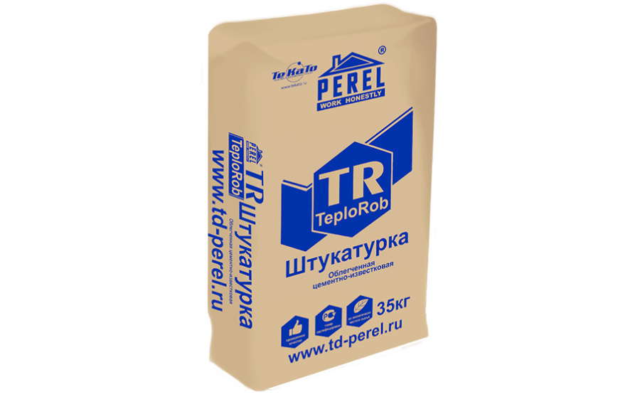 Фото Цементно-известковая штукатурка Perel 0517 TR, 35 кг