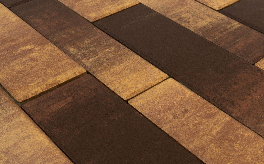 Фото Плитка тротуарная BRAER Домино Color Mix Сафари, 120/160*60 мм