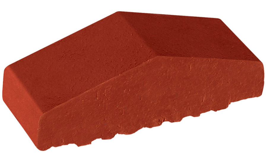Фото Клинкерный заборный элемент полнотелый King Klinker 06 Note of cinnamon, 180/120*65*58 мм