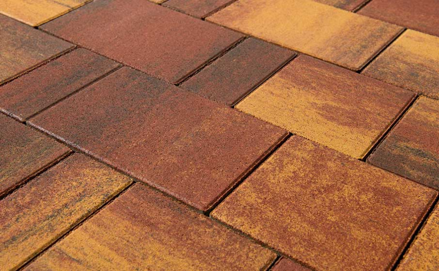 Фото Плитка тротуарная BRAER Старый город Ландхаус Color Mix тип 3 Мальва, толщина 60 мм