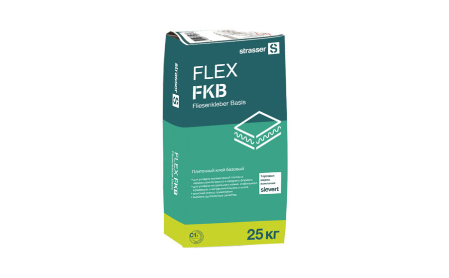 Фото Плиточный клей strasser FLEX FKB, 25 кг