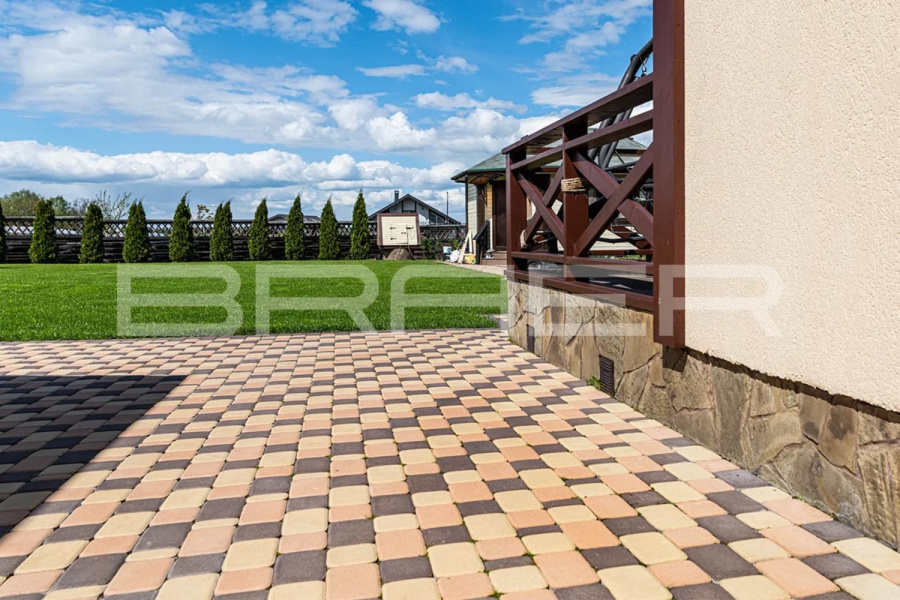 Фото Плитка тротуарная BRAER Классико коричневый