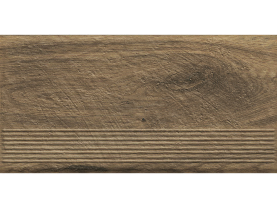 Фото Клинкерная ступень с насечками Paradyz Carrizo, Wood, 600*300*8,5 мм