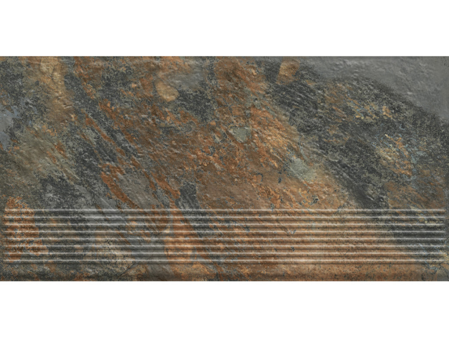 Фото Клинкерная ступень с насечками Paradyz Ardis, Rust, 600*300*8,5 мм