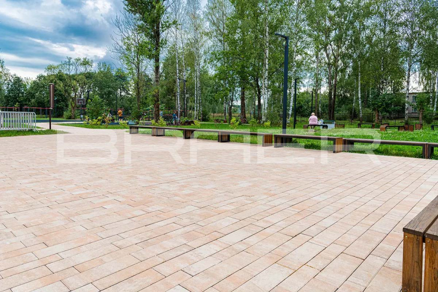 Фото Плитка тротуарная BRAER Домино Color Mix Плато, 120/160*60 мм