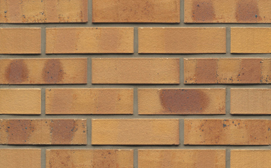 Фото Кирпич клинкерный Muhr 06 K Hellbraun-bunt Kohle гладкий, Spar NF, 240*55*71 мм
