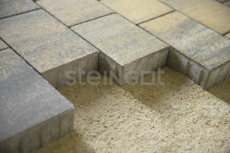 Фото Плитка тротуарная Steingot Колормикс, Новый город, Золотистый камень (Stein Chrom), комплект 3 шт, толщина 60 мм
