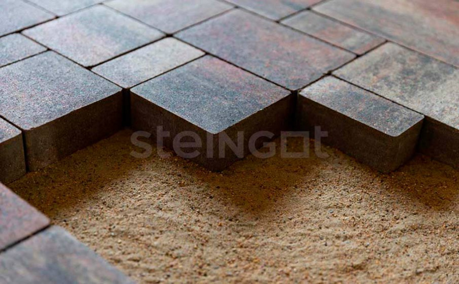 Фото Плитка тротуарная Steingot Колормикс, Бавария, Железный камень (Stein Ferro), комплект 4 шт, толщина 60 мм
