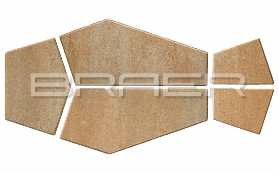 Фото Плитка тротуарная BRAER Витраж Color Mix Плато, толщина 80 мм