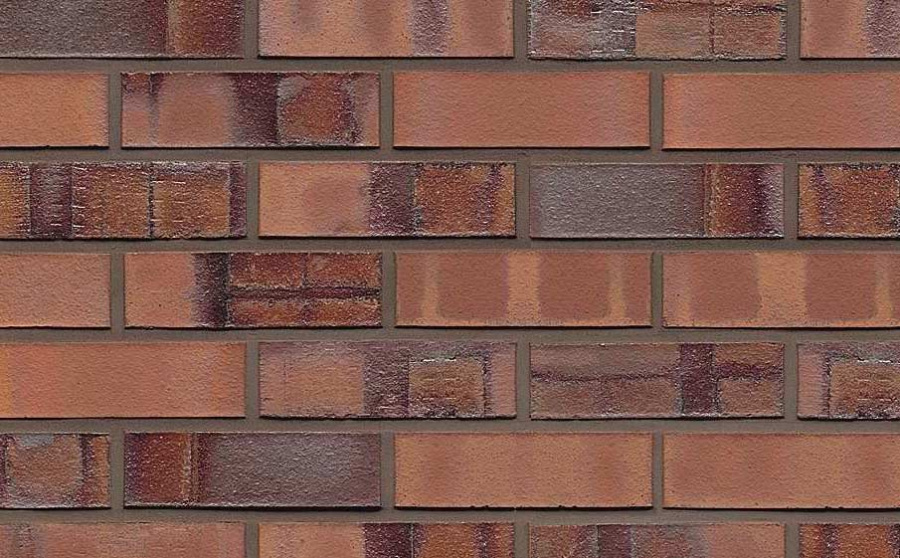 Фото Кирпич клинкерный Westerwaelder Klinker Nr 13 Rotbraun nuanciert Fuss. Bes., 240*115*71 мм
