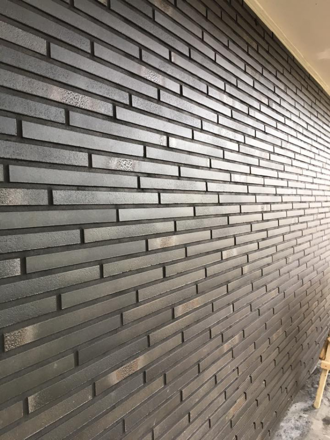 Фото Клинкерная плитка под кирпич Stroeher Riegel 50, 456 schwarz-blau, 490*40*14 мм