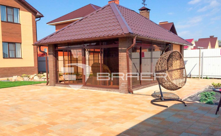 Фото Плитка тротуарная BRAER Триада Color Mix Плато, толщина 60 мм