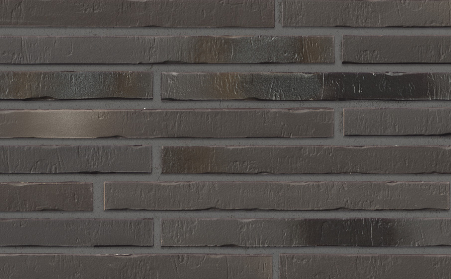 Фото Клинкерная плитка под кирпич Stroeher Riegel 50, 453 silber-schwarz, 490*40*14 мм