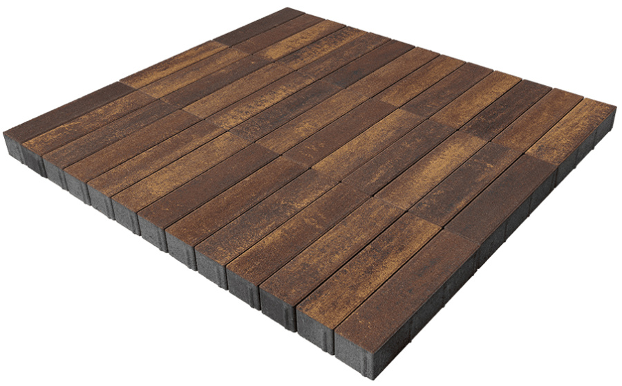 Фото Плитка тротуарная BRAER Ригель 2.0 Color Mix Мальва 320*80*60 мм