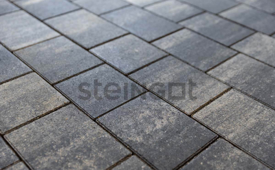 Фото Плитка тротуарная Steingot Колормикс, Новый город, Графитовый камень (Stein Black), комплект 3 шт, толщина 60 мм