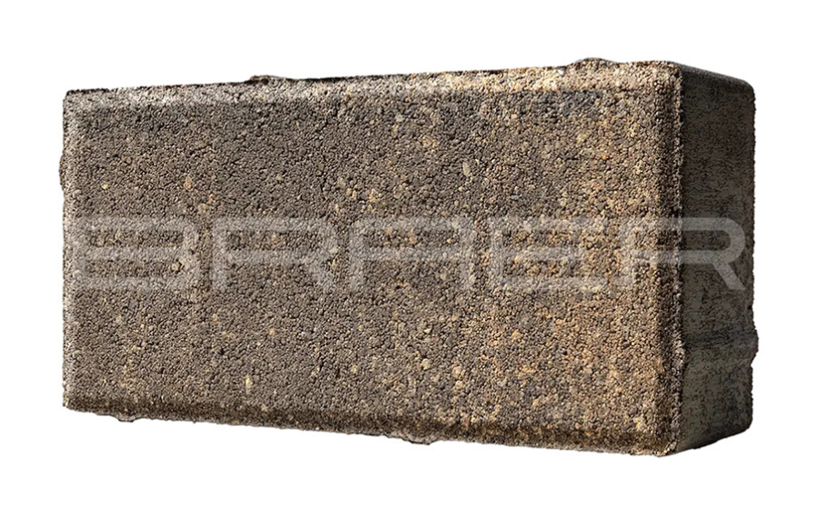 Фото Плитка тротуарная BRAER Прямоугольник Color Mix Каштан, 200*100*40 мм