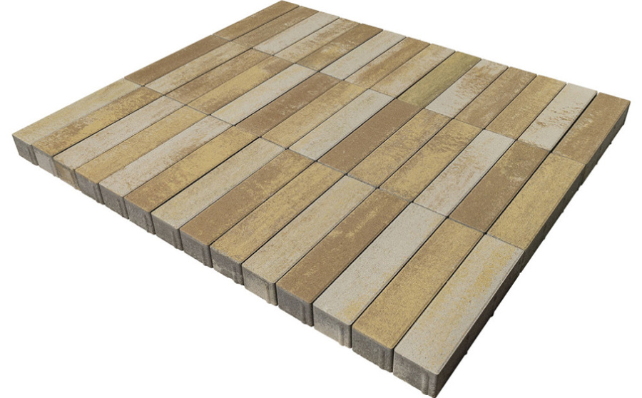 Фото Плитка тротуарная BRAER Ригель 2.0 Color Mix Саванна 320*80*60 мм