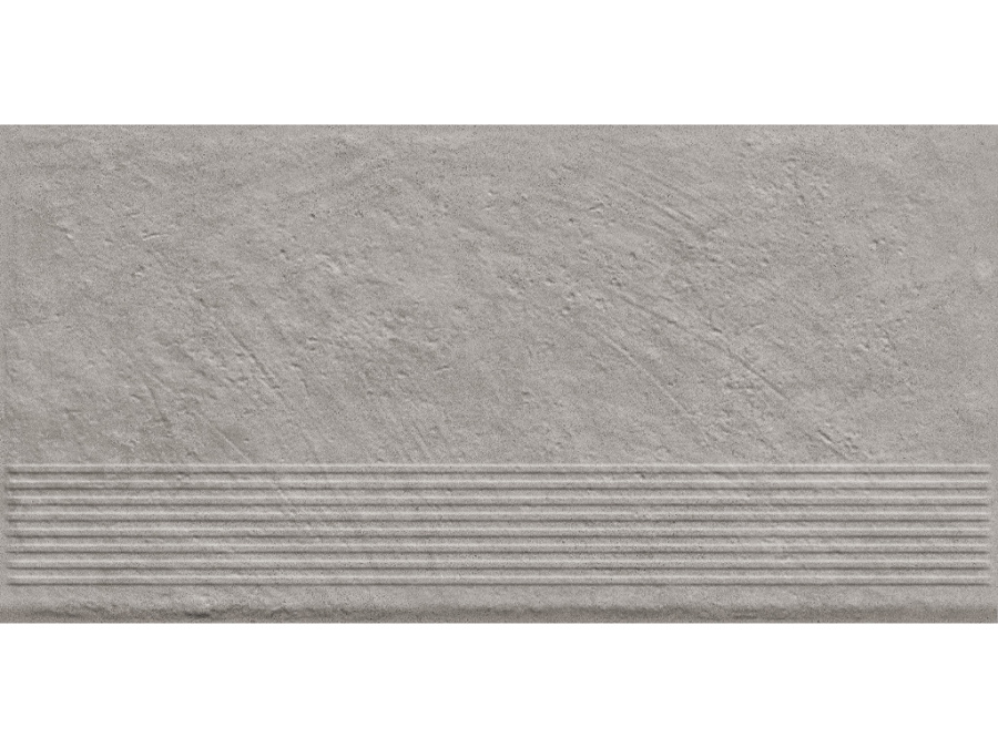 Фото Клинкерная ступень с насечками Paradyz Carrizo, Grey, 600*300*8,5 мм
