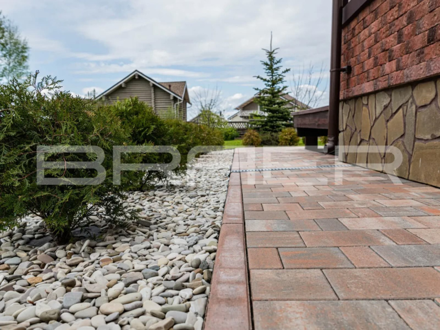 Фото Плитка тротуарная BRAER Старый город Ландхаус Color Mix Койот, толщина 60 мм